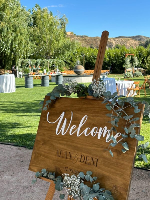 Cartel de bienvenida personalizado para bodas y eventos especiales